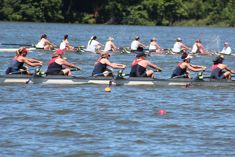 SLRC Women's Masters 8 shell in race