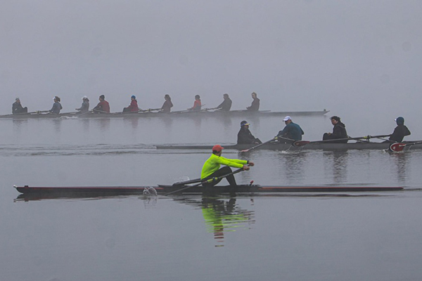 SLRC rower in single scull