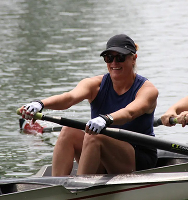 Adult rower on the water
