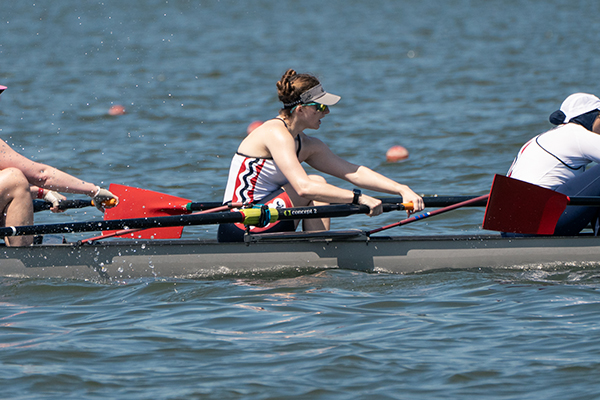 Rower during race